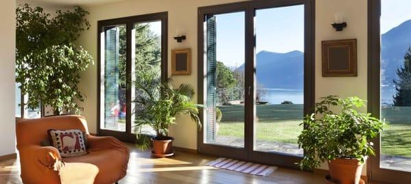 A recently installed panel of 3 glass doors near Seattle WA, by Einar Johanson Window & Door.