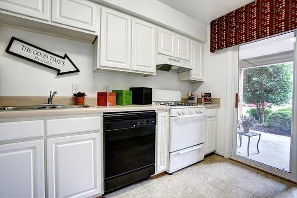 Fully equipped kitchens with gas ranges, dishwashers and garbage disposals!