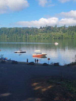 View of the lake from the campsite