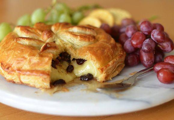 Baked Brie En Croute (Cranberries,Brown Sugar and Almonds) Available Now!!! corinnescatering.com