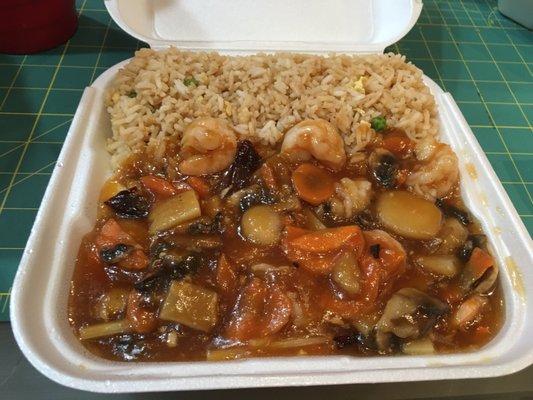 Shrimp something, takeout