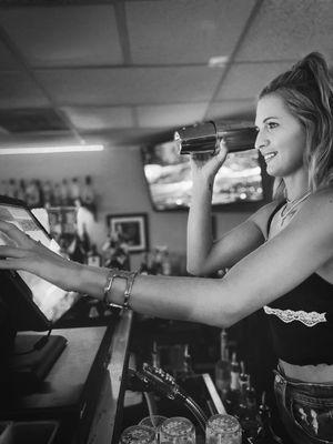 Gaslamp bartending school practice bar using POS systems