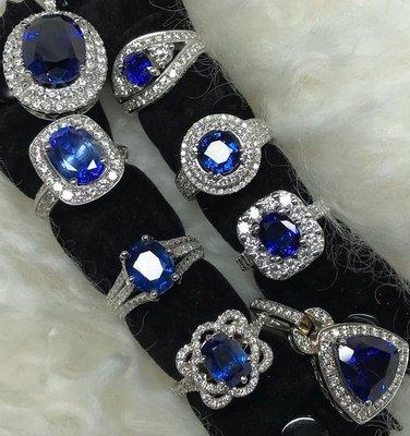 White gold, sapphires, and Diamonds