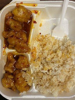 General Tso's medium heat w/ white rice