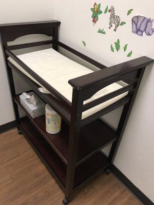 Changing table - a plus for those with diaper clad littles!