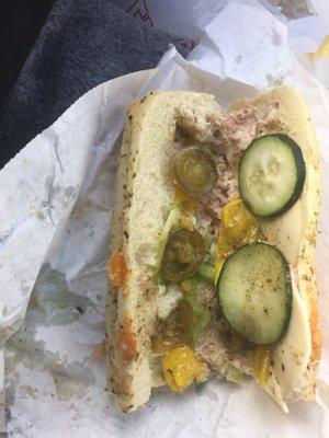 My $9.00 Tuna Subway Sandwich.