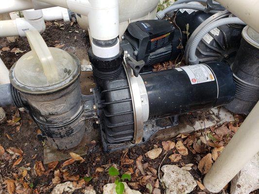 pool pump rebuild after