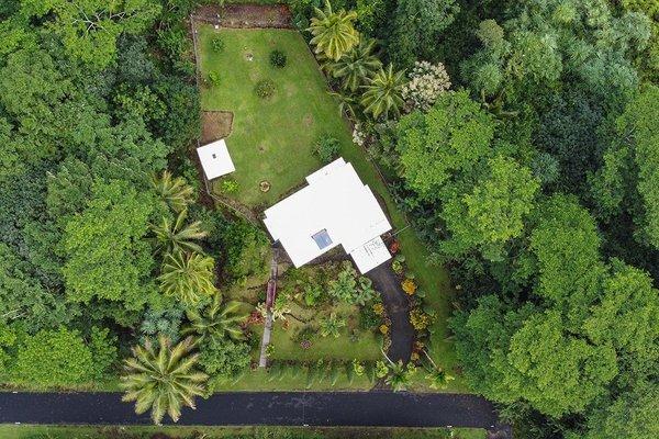 Aerial View of a Beautiful Home on the Big Island.