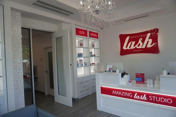 Front desk of Amazing Lash Studio Tallahassee