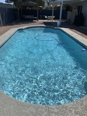 After a pool draining and chlorine rise, your pool will be looking new!