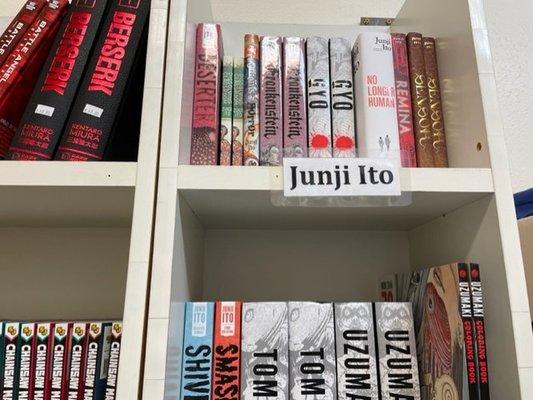 Some Junji Ito books in our manga section