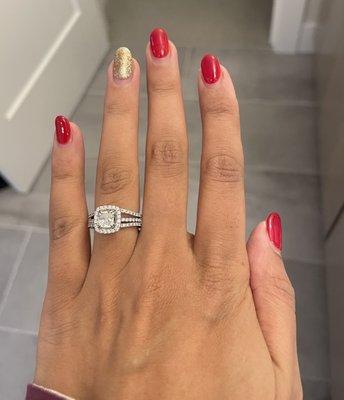 Gel manicure, Wonder Woman theme for my daughter's 1st birthday!