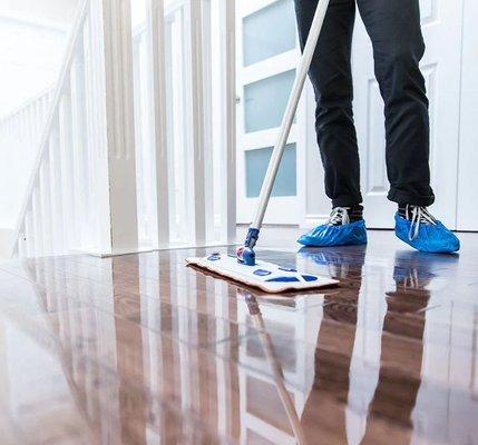 Shiny floors to your doorstep! Our cleaning service ensures a mirror-like finish every time.