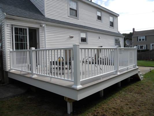 New deck made built with composite materials. Maintenance Free!