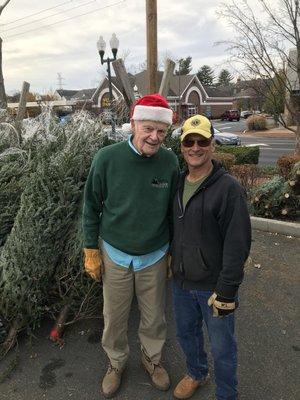 The VHLC president stands with the famous VHLC "Tree Whisperer", who has served Lions and the Vienna community for over 40 years!!!