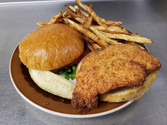 Fried Chicken Sandwich and Hand Cut Fries