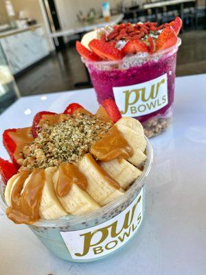 Coco-Lina bowl and Pitaya Bowl