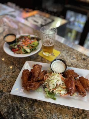 Chicken wings and house salad!