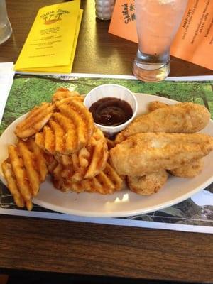 Chicken Tenders and Waffle Fries