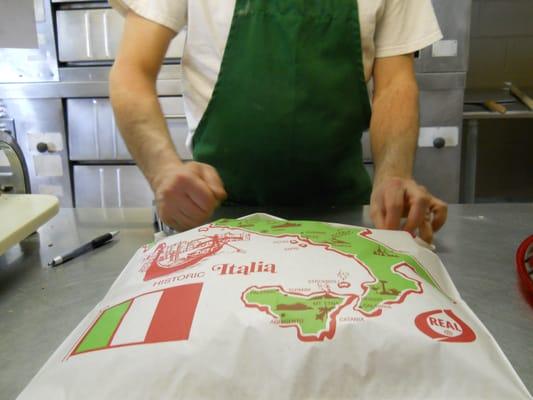 Our pizza comes in a bag...curious?  Order one today!