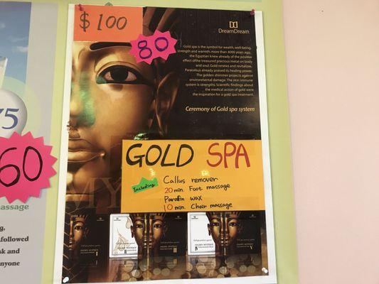 Try our new best luxury gold spa