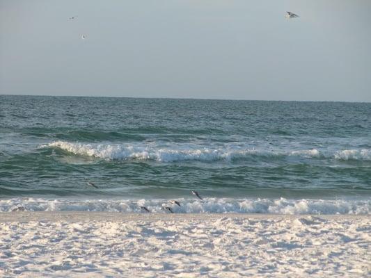 Crystal white sand on Siesta Beach is always cool to the touch