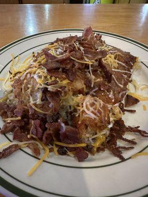 Stuffed sour cream hash browns