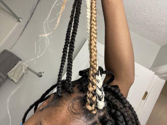 My braids are different sizes