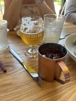 BlackBerry mule (they offer a make your own mule option) and their grapefruit IPA