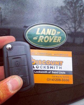 New car key cut & programmed for Land Rover