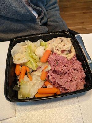 Corned beef and cabbage off gluten free menu.