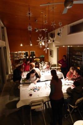 Fun parties, gatherings, classes  beginner - intermediate.  Build your creative community at Village Glass Studio in Portland!