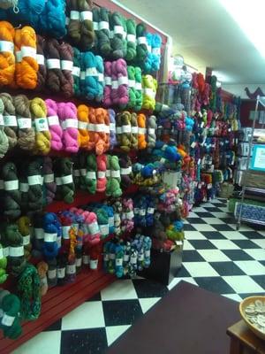 Look at the yarn selection!