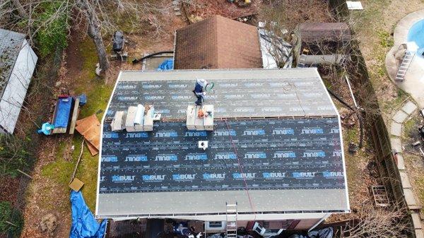 Installation of ice and water shield membrane