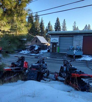 Sleds start showing up at Alpine Powersports after an early November storm