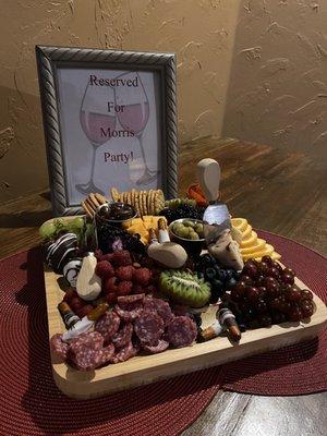 We order the large charcuterie board for our group