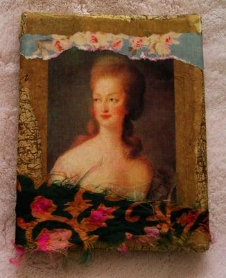 Collage on Canvas handmade by Yael Bolender, Serie Marie-Antoinette-Mania