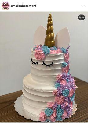 Our famous two tier unicorn cake!