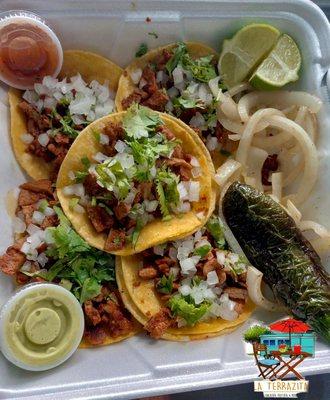 Mini tacos pastor