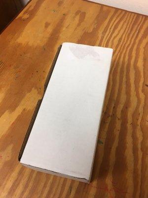 Empty white box left by Dynamex delivery person to make it appear as though something was left!