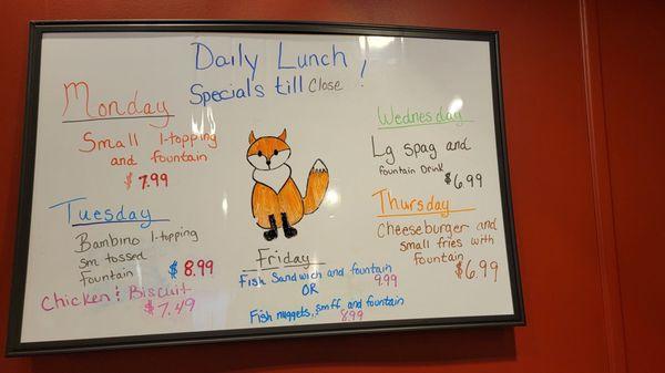 Daily specials