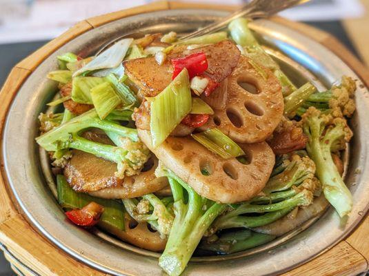 Stir fried mixed greens