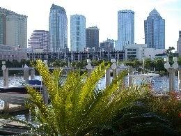 Beautiful Tampa Skyline.  View from Harbour Island.