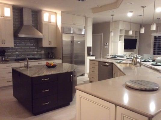 Gorgeous kitchen with soft colors and innovative design features!