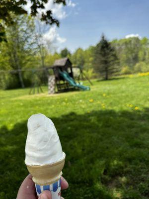 Play area and icecream