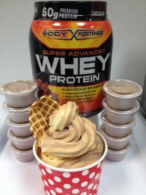 Make your already healthy yogurt healthier by adding Whey Protein.