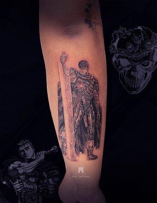 Berserk manga tattoo by Mabel (IG @ mw_tattoos)