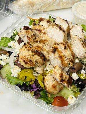 Greek Salad with grilled chicken