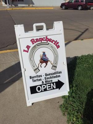 La Rancherita! Follow the arrow.