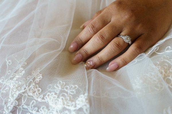 My nails the next day at my wedding